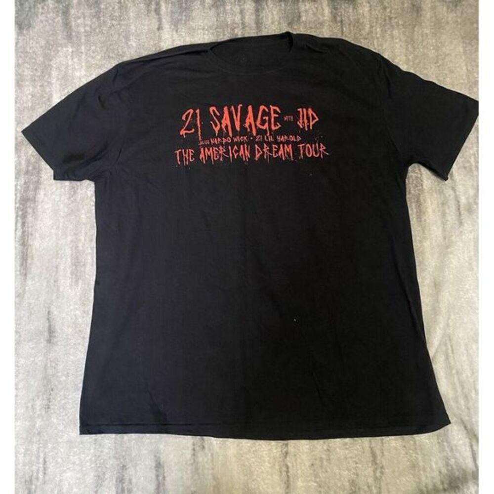 21 Savage American Dream Tour 2024 T-Shirt Mens 2XL Black JID Nardo Wick Concert